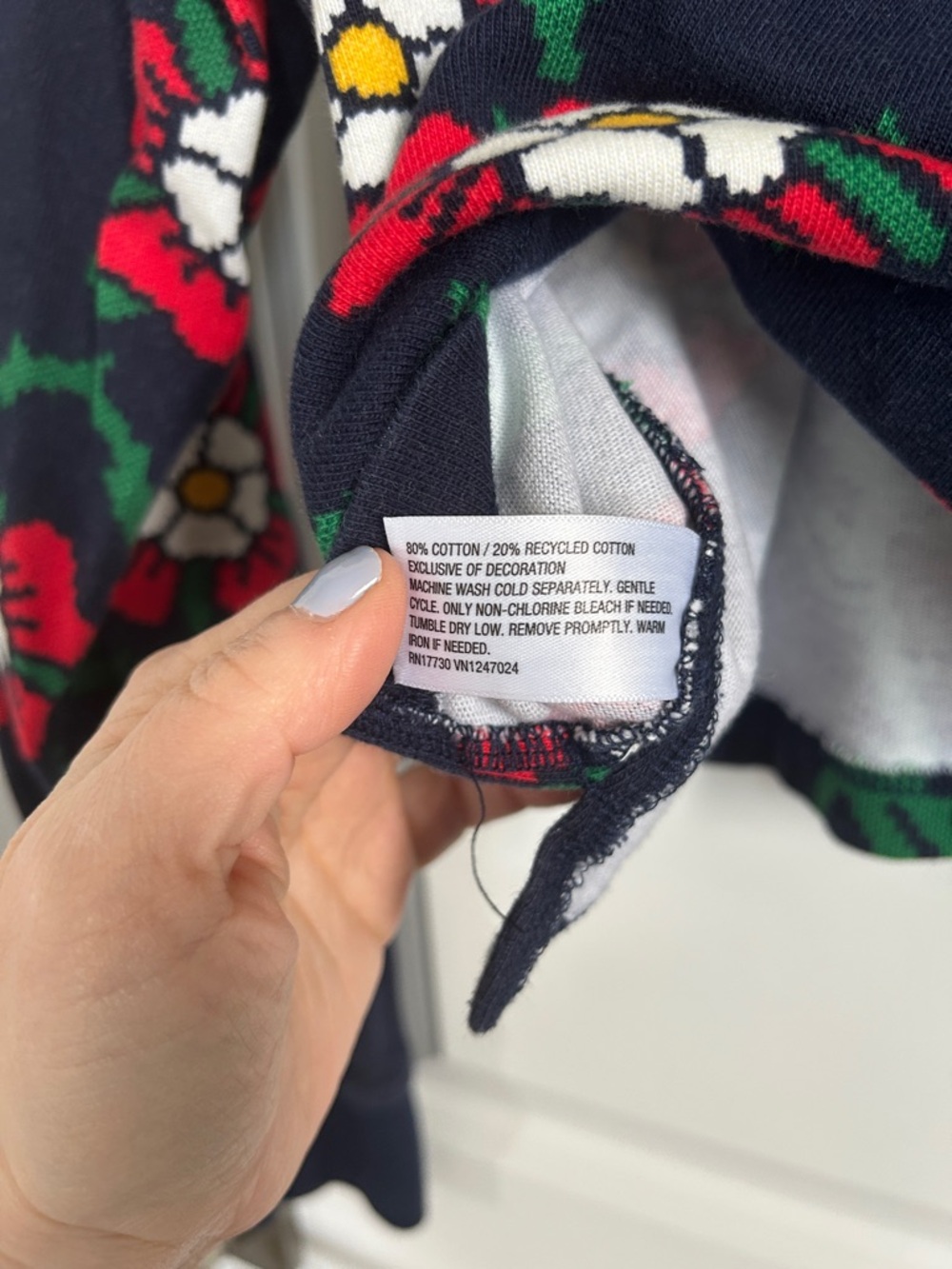 Rowing Blazers for Target Knit Navy Polo with Multicolor Floral - Picture 4 of 4